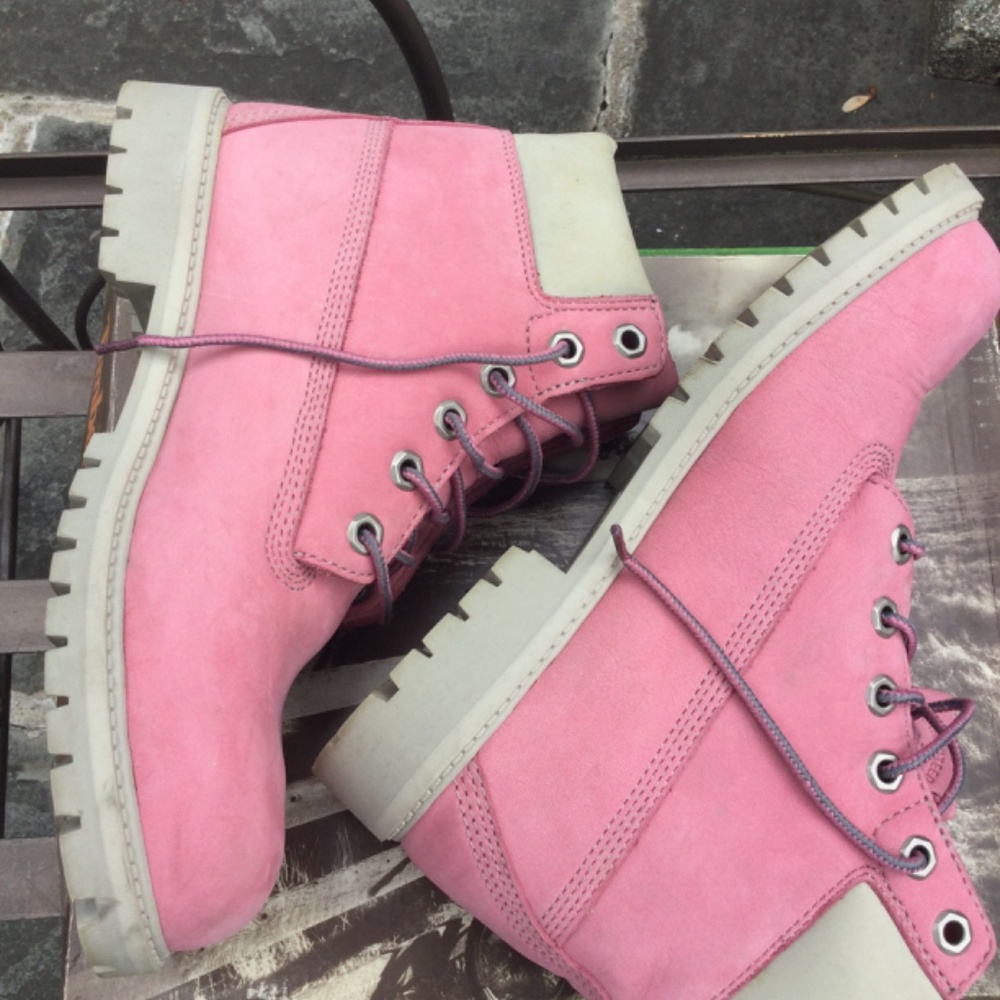 Lt.Pink Timberland Boots Junior Size 6 - Picture 7 of 10